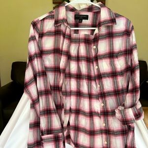 Plaid fitted shirt by banana republic
